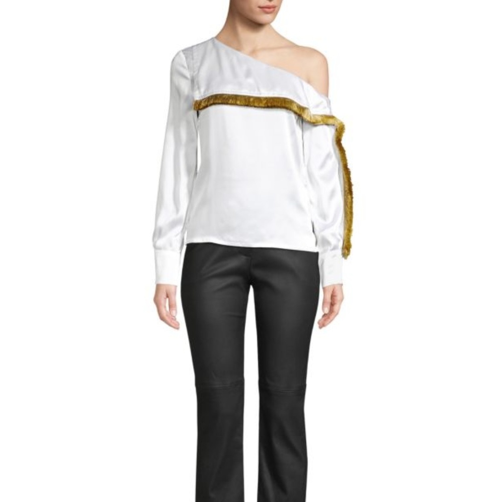 Yigal Azrouël Asymmetrical Fringe Blouse
